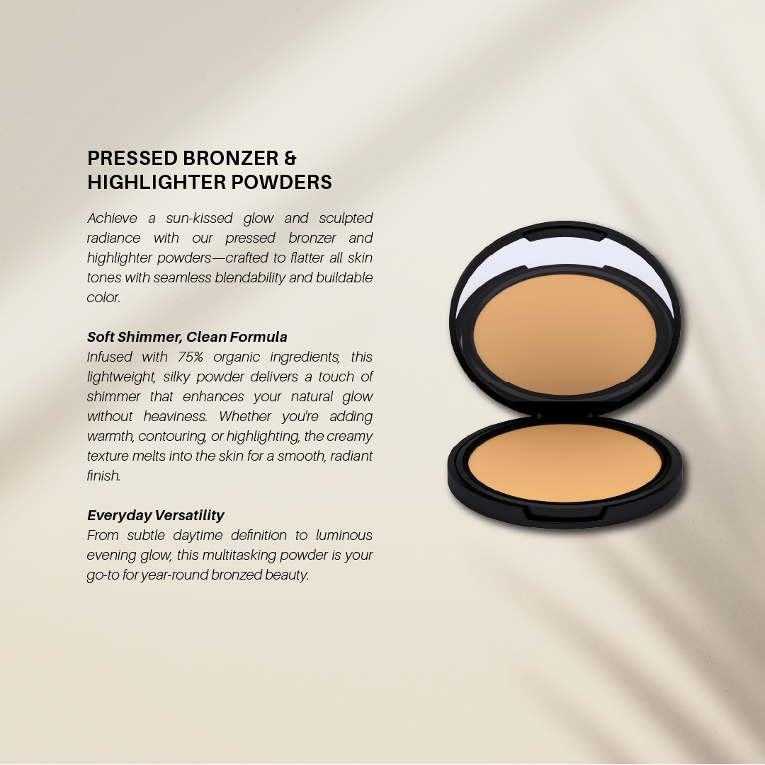 Dirran Organic Pressed Bronzer & Highlighter – Radiant Glow