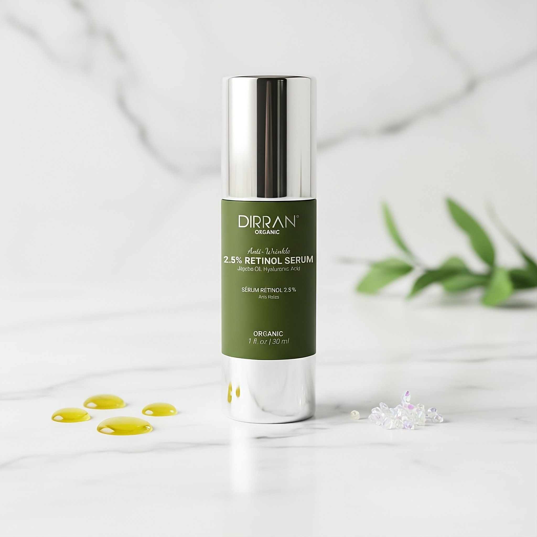 Anti-Wrinkle 2.5% Retinol Serum – Jojoba Oil + Hyaluronic Acid | Age-Defying Treatment