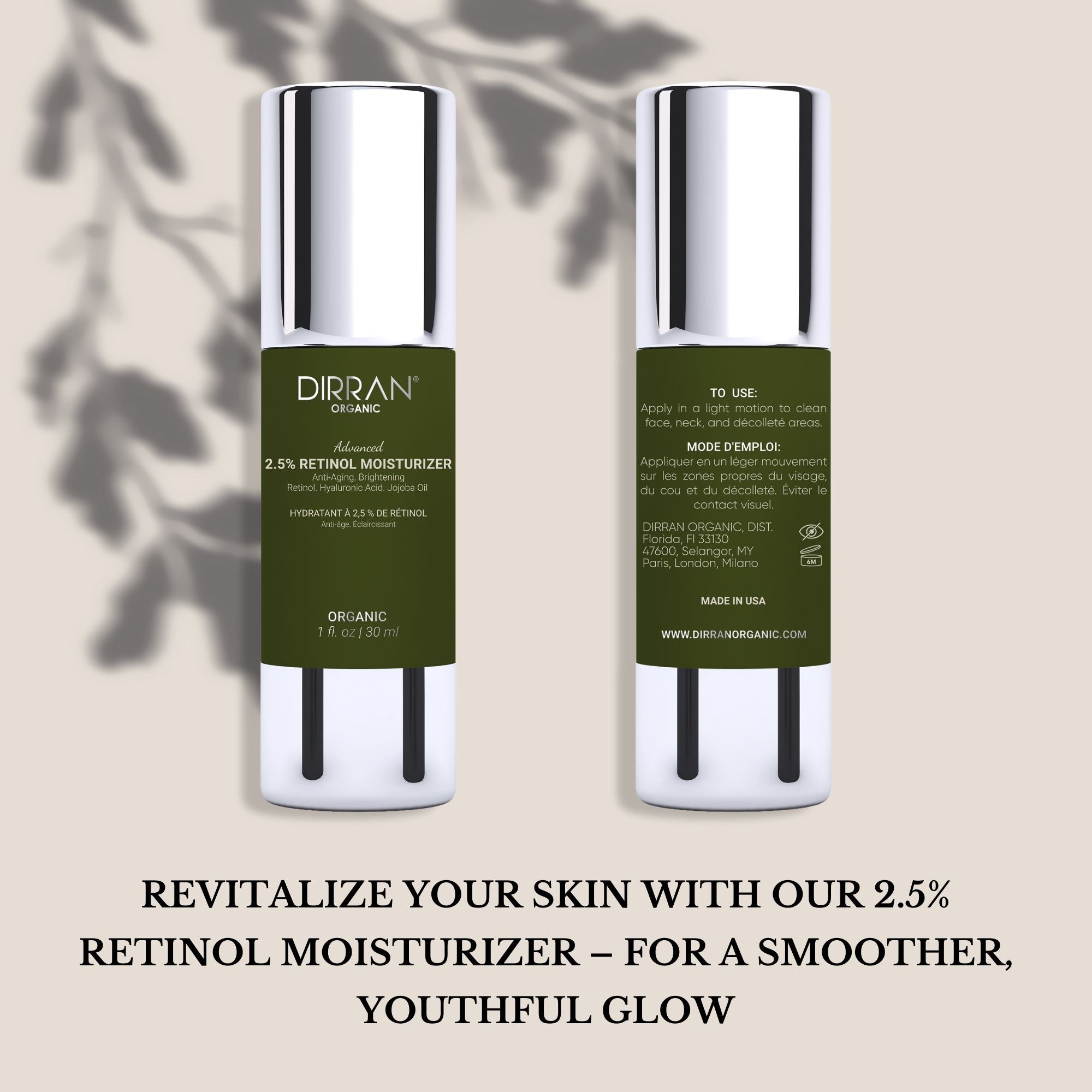 Advanced 2.5% Retinol Moisturizer – Anti-Aging, Brightening, Hydrating | 30ml