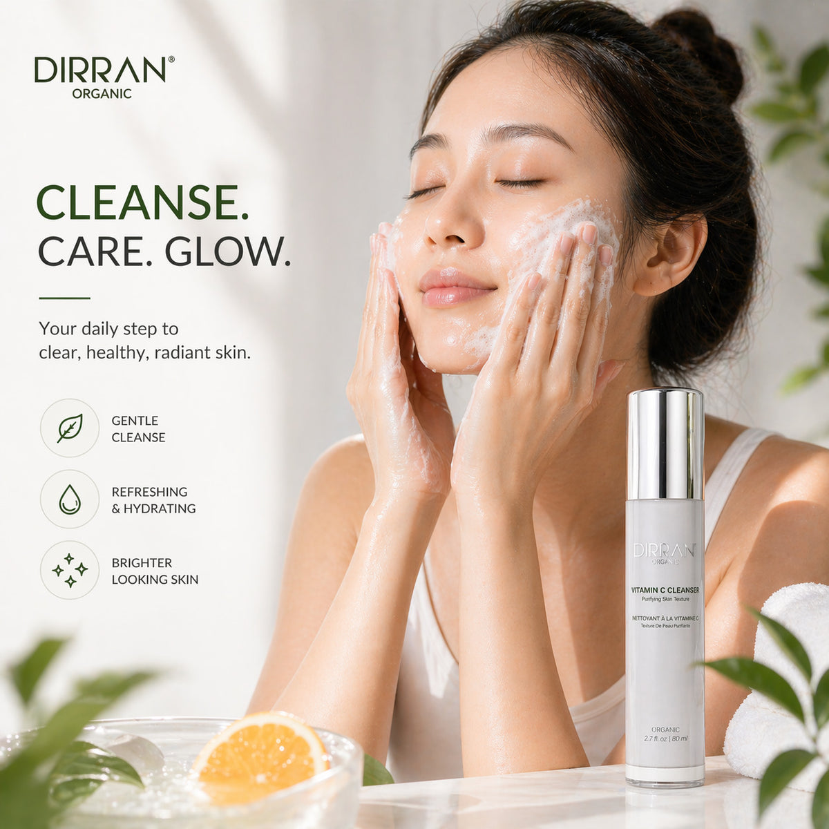 Vitamin C Cleanser – Purifying & Brightening Face Wash with Organic Botanicals (80 ml)