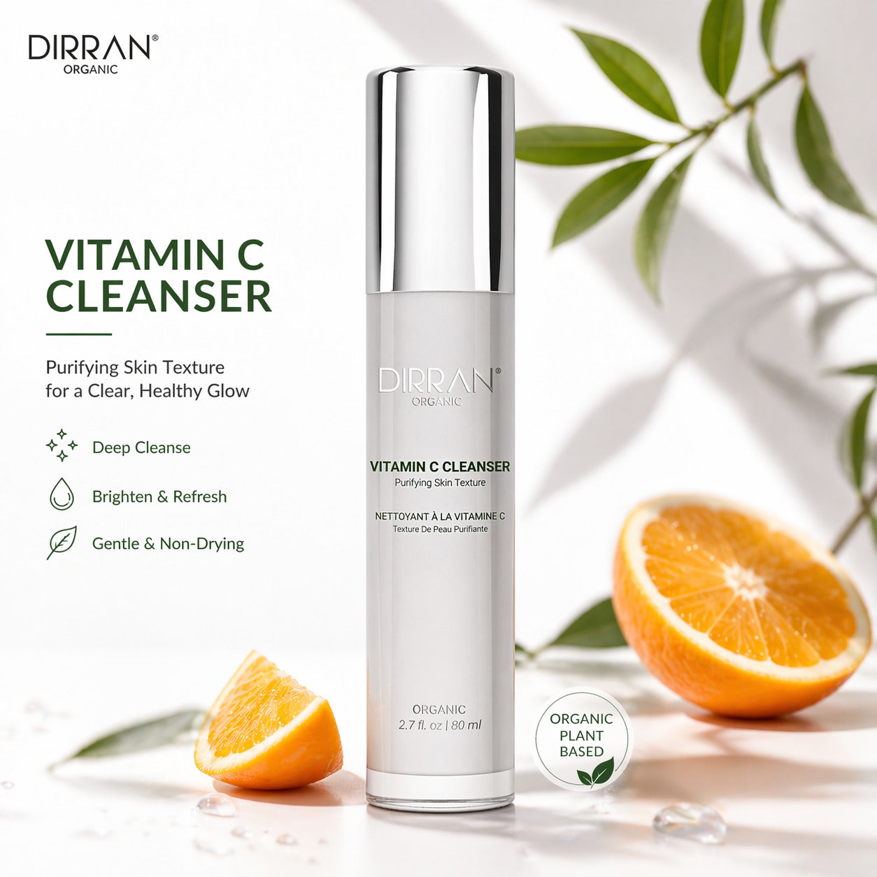 Vitamin C Cleanser – Purifying & Brightening Face Wash with Organic Botanicals (80 ml)