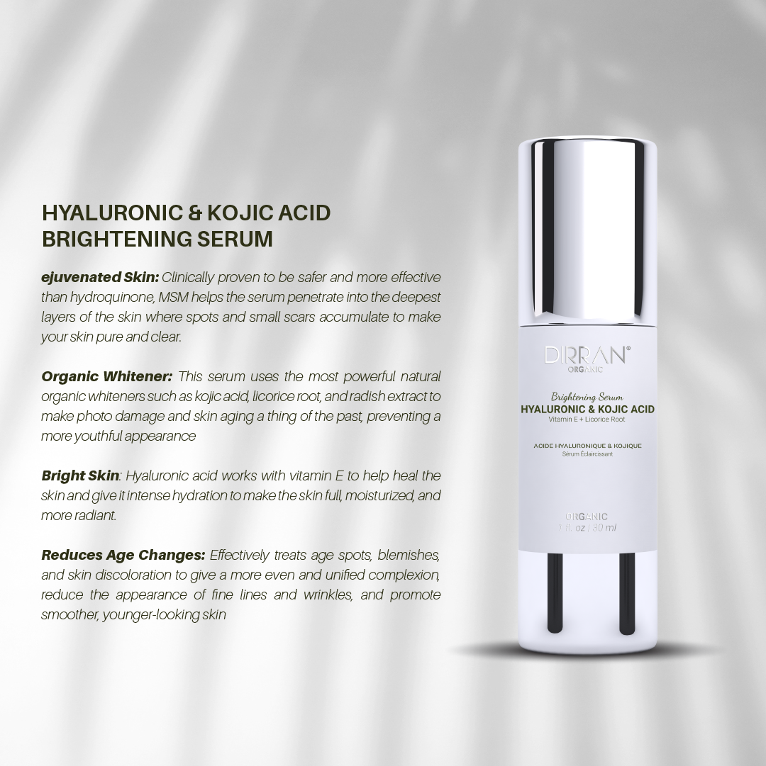 Brightening Serum – Hyaluronic & Kojic Acid with Vitamin E + Licorice Root (30ml / 1 fl.oz)